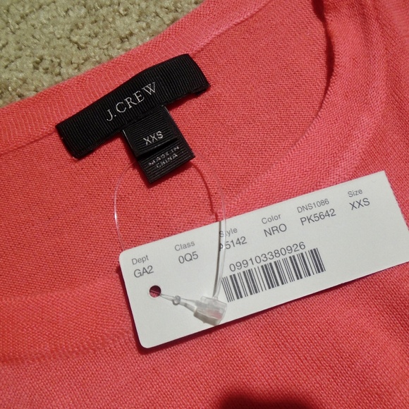 J CREW NWT Lightweight Spring Merino Zip Shoulder Sweater - Picture 4 of 8